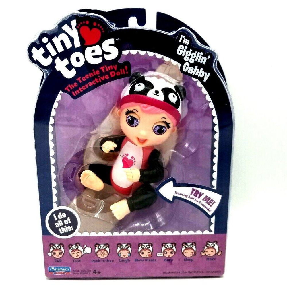 Tiny Toes Teenie Tiny Interactive Doll Panda Gigglin' Gabby Talks Moves NEW